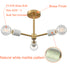 Brass Ceiling Light Semi Flush Mount Fixture 3-Light Sputnik Ceiling Lighting